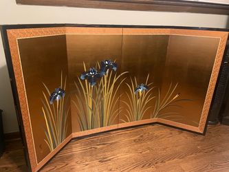 Japanese four-panel byōbu folding screen $1,500 / obo
