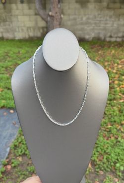 Silver Paper Clip Chain 20” 