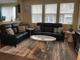 Flexsteel Arlo Top-Grain Leather Power Reclining Sofa & Loveseat