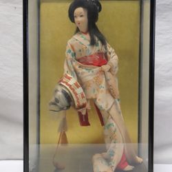 Vintage Japanese Doll In Case 