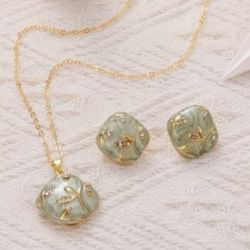 Imitacion Rough Stone Jewelry Set