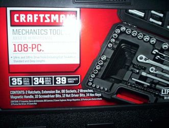 Brand new Craftsman 108 Piece Mechanics Tool set with carry case