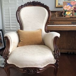 Two Antique Wood Armchairs Louis XV style