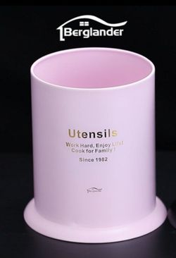 Utensil Holder, Stainless Steel Kitchen Utensil Holders For Countertop, Utensil Caddy, Utensil Crock Kitchen Utensil Organizer Pink