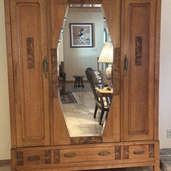Absolutely Gorgeous Antique Art Deco Armoire 