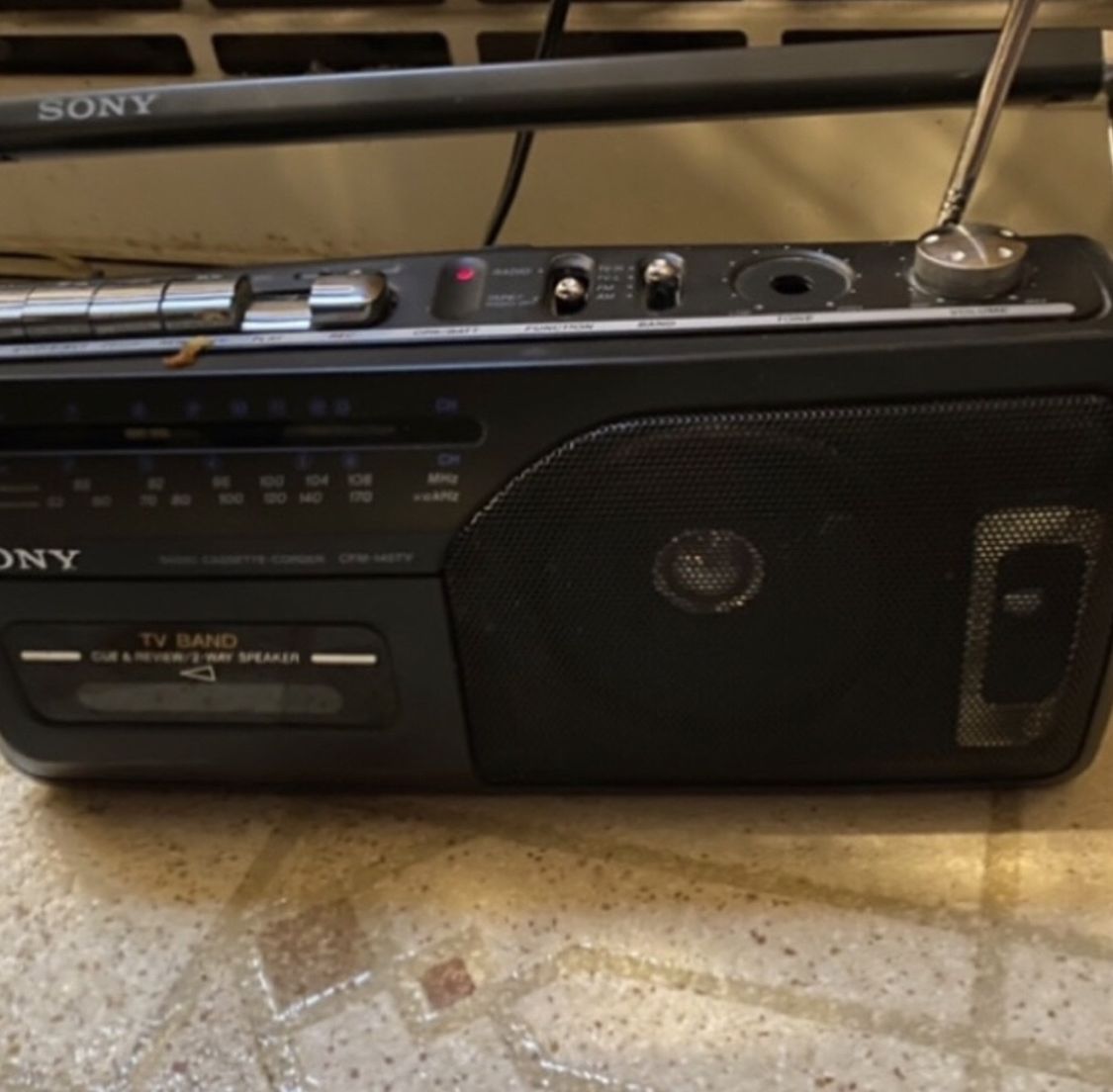 Sony Tv Band Radio, 2 Way Speaker Tv/weather Band