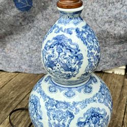 Vintage Blue and White Ralph Lauren Lamp
