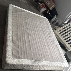 Free queen box spring used and mattress if you want both.