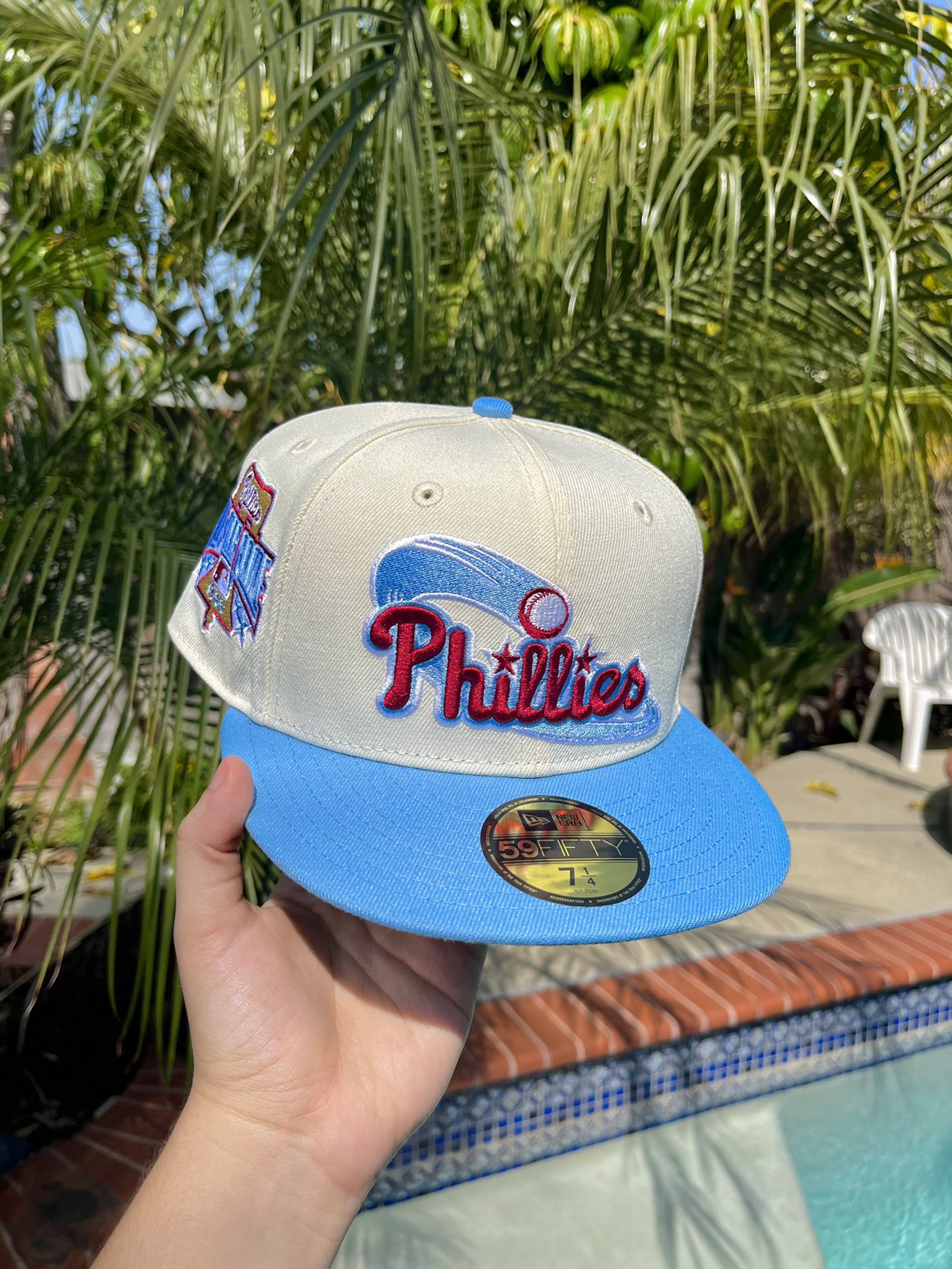Exclusive SOLD OUT Philadelphia Phillies 59fifty New Era Fitted Two Tone baby  Blue Hat & off white dome •SOLD OUT EXCLUSIVE LIMITED RELEASE •Size for  Sale in Whittier, CA - OfferUp