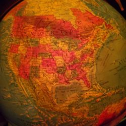 Vintage mid-century  Is globe with light