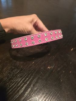 Pink Rhinestone Dog Collar