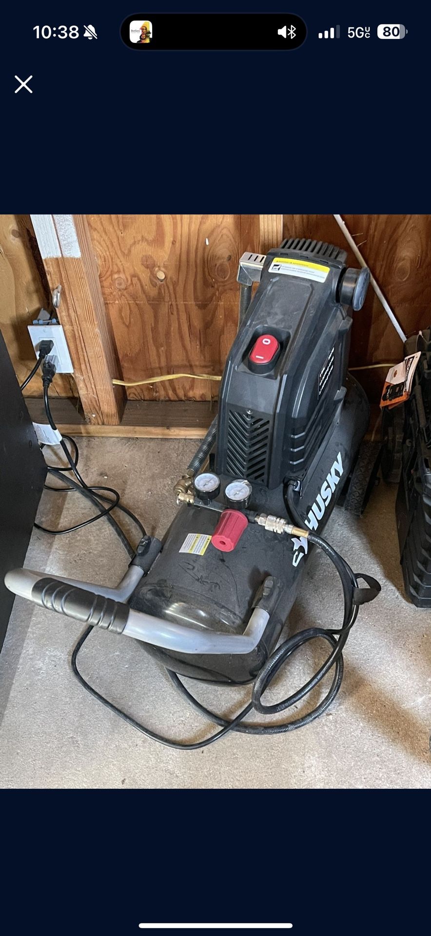 Husky 8 Gallon Compressor Perfect Condition 150psi