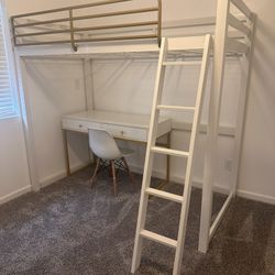 Platform Bed With Matching Desk