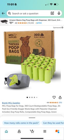 Doggie And Baby Poop Waste Bags With Nylon Bag Dispenser