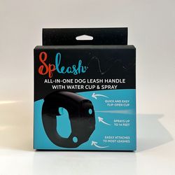 NEW Spleash Dog Leash Handle With Water Cup And Spray