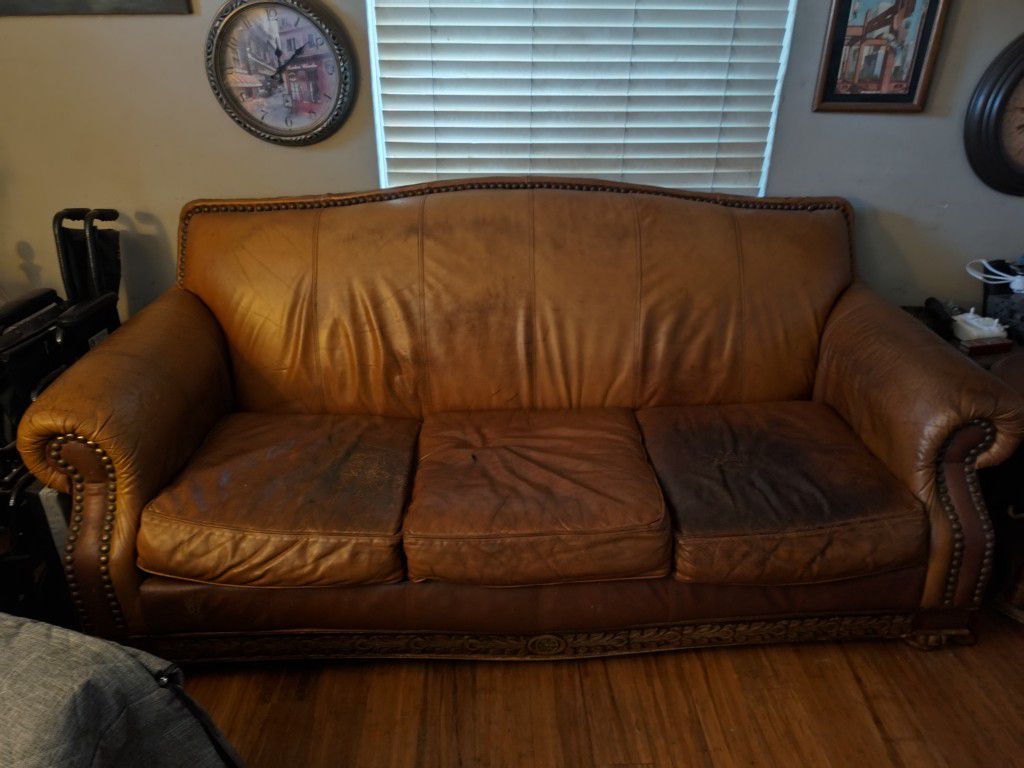 Free Large Leather Couch