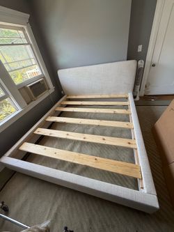 Upholstered Bed Frame with Headboard