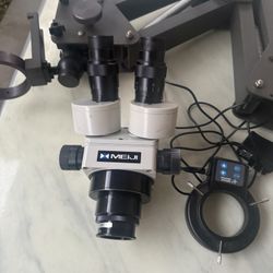 $2500  MEIJI EMZ 5 WITH GRS ACROBAT STAND LED LIGHT USED WORKING CONDITION  0.5 x auxiliary lens gives working distance   Used for jewelry diamond set