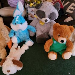 Six Stuffed Animals