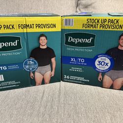 Men’s Depend Adult Briefs XL
