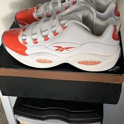 Reebok Question Low Patent Leather Vivid Orange 
