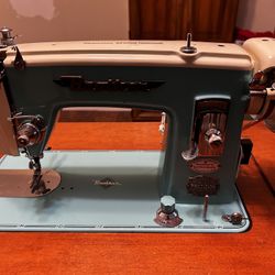 1950’s Era Brother Sewing Machine And Table. Works!
