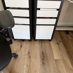 Drawers White N Black - Storage W/wheels