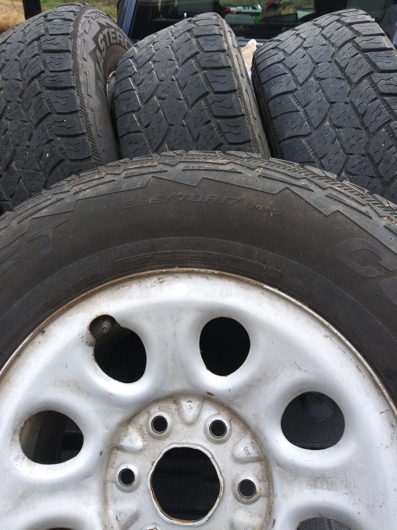 6 lug Chevy steel rims 265/70R17 tires will pass Va inspection