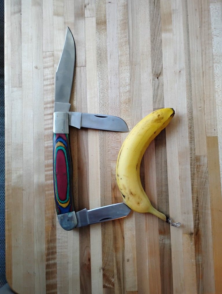 Large Vintage Multicolor Folding Knife Made In Pakistan