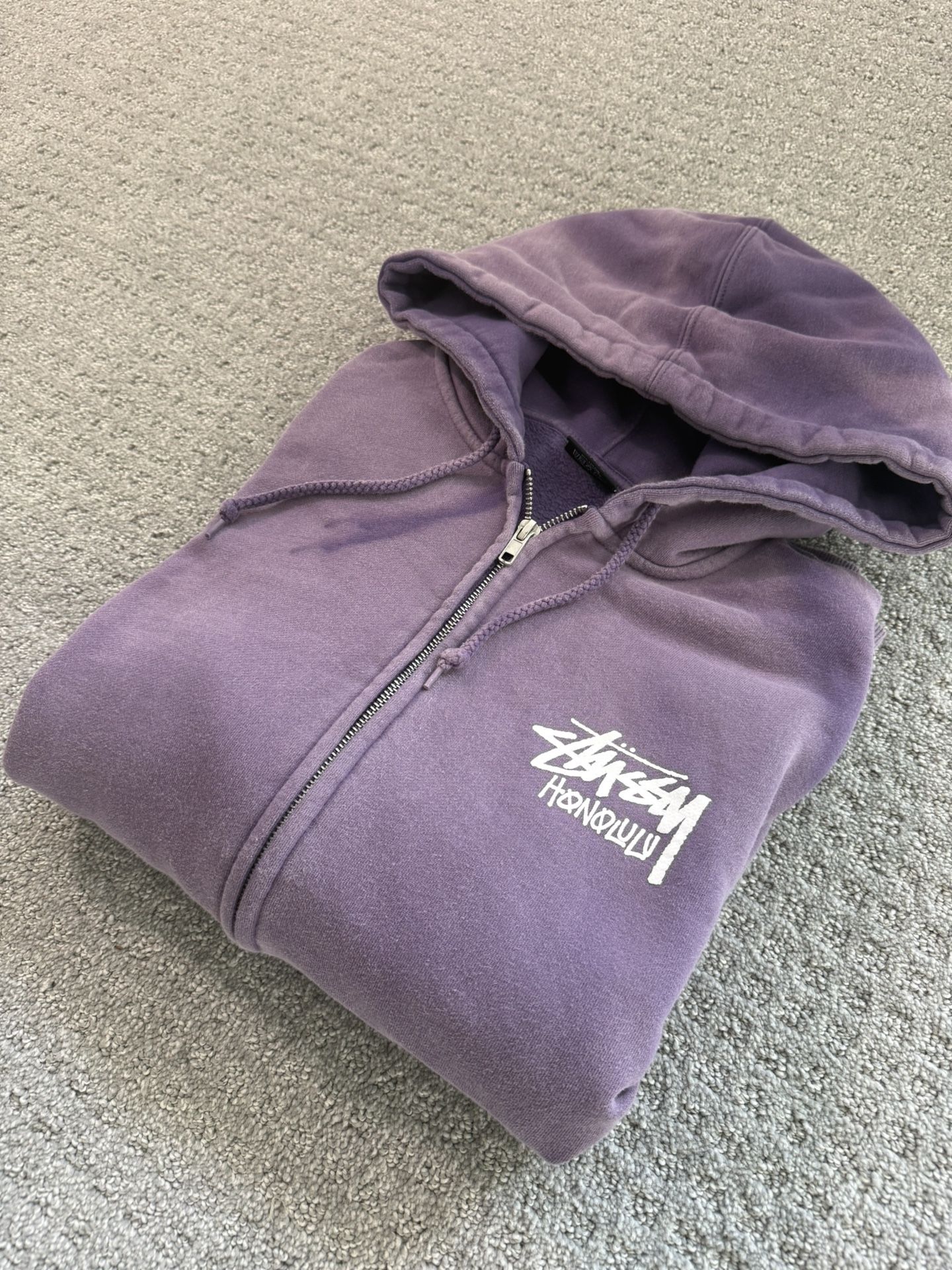 Stussy Honolulu Sun Faded Zip Up Hoodie