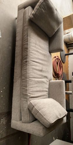 Gray loveseat couch