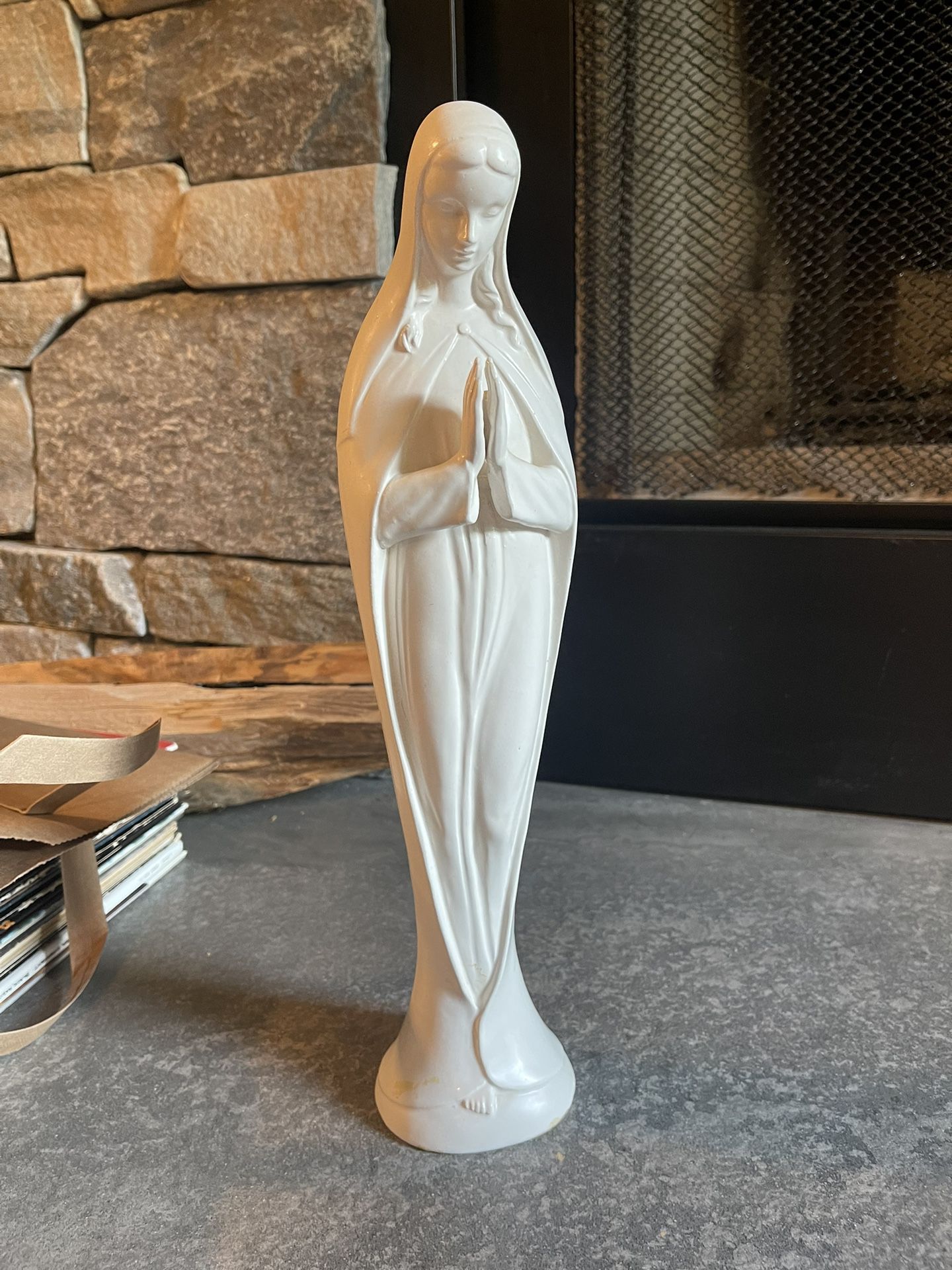 Ceramic Statue Virgin Mary Made In Japan 