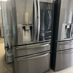 Lg 4 Door Refrigerator(counter Depths )/Comes With 2 Month Warranty 📍5200 E 10TH Ave Tampa Fl 33619📲813~473~0570