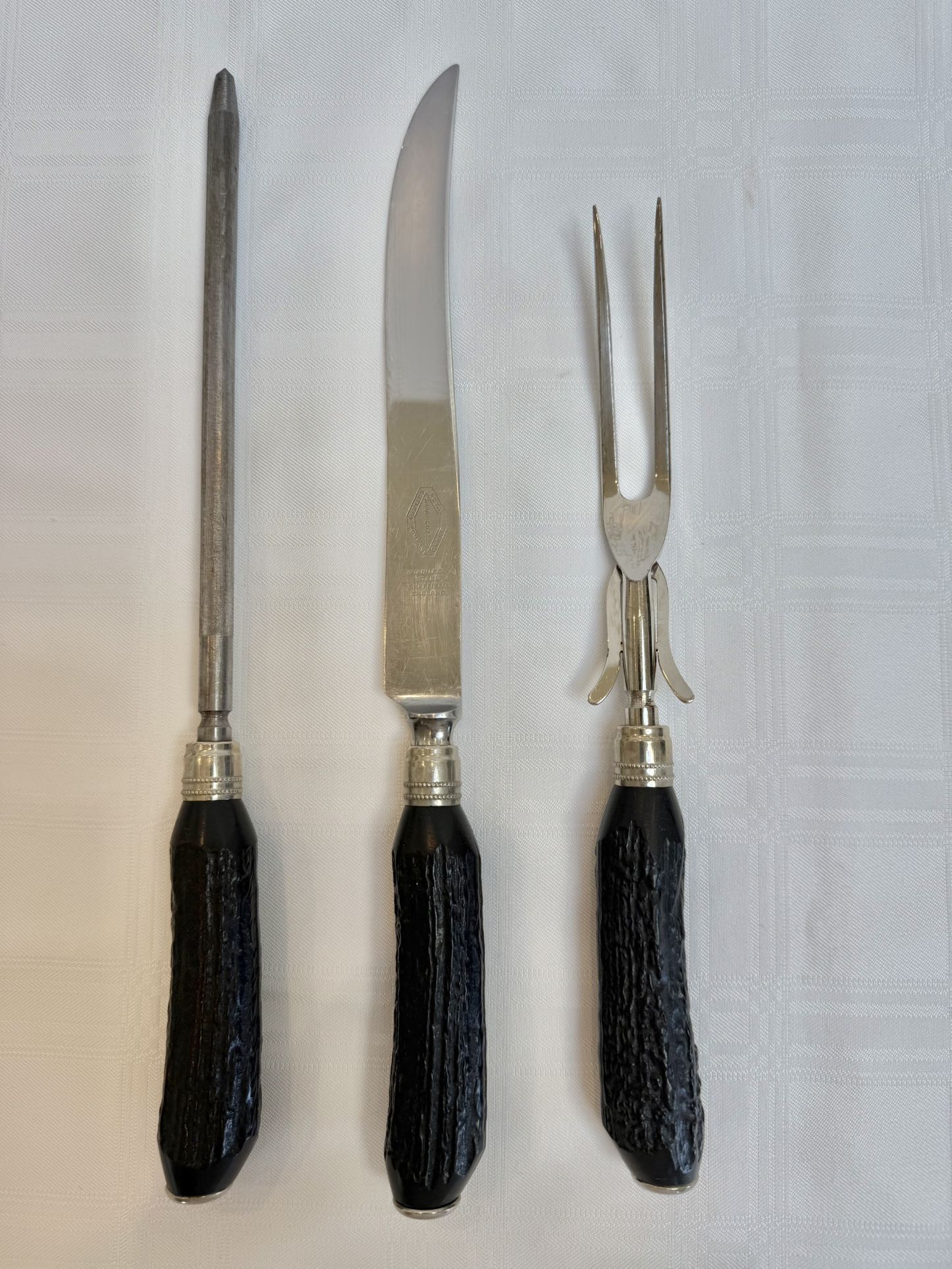 Carving Set Royal Brand Cutlery Company Stainless Steel Sheffield England