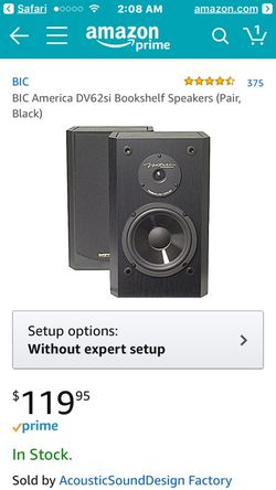 The stunningly accurate BIC Venturi 6.5-in. Bookshelf Speakers have received numerous "best buy" ratings from a leading consumer buyer's guide magazi