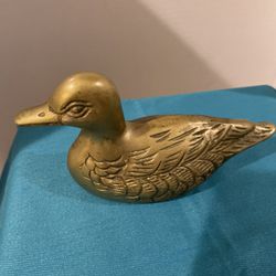 Vintage Brass Duck Figurine 