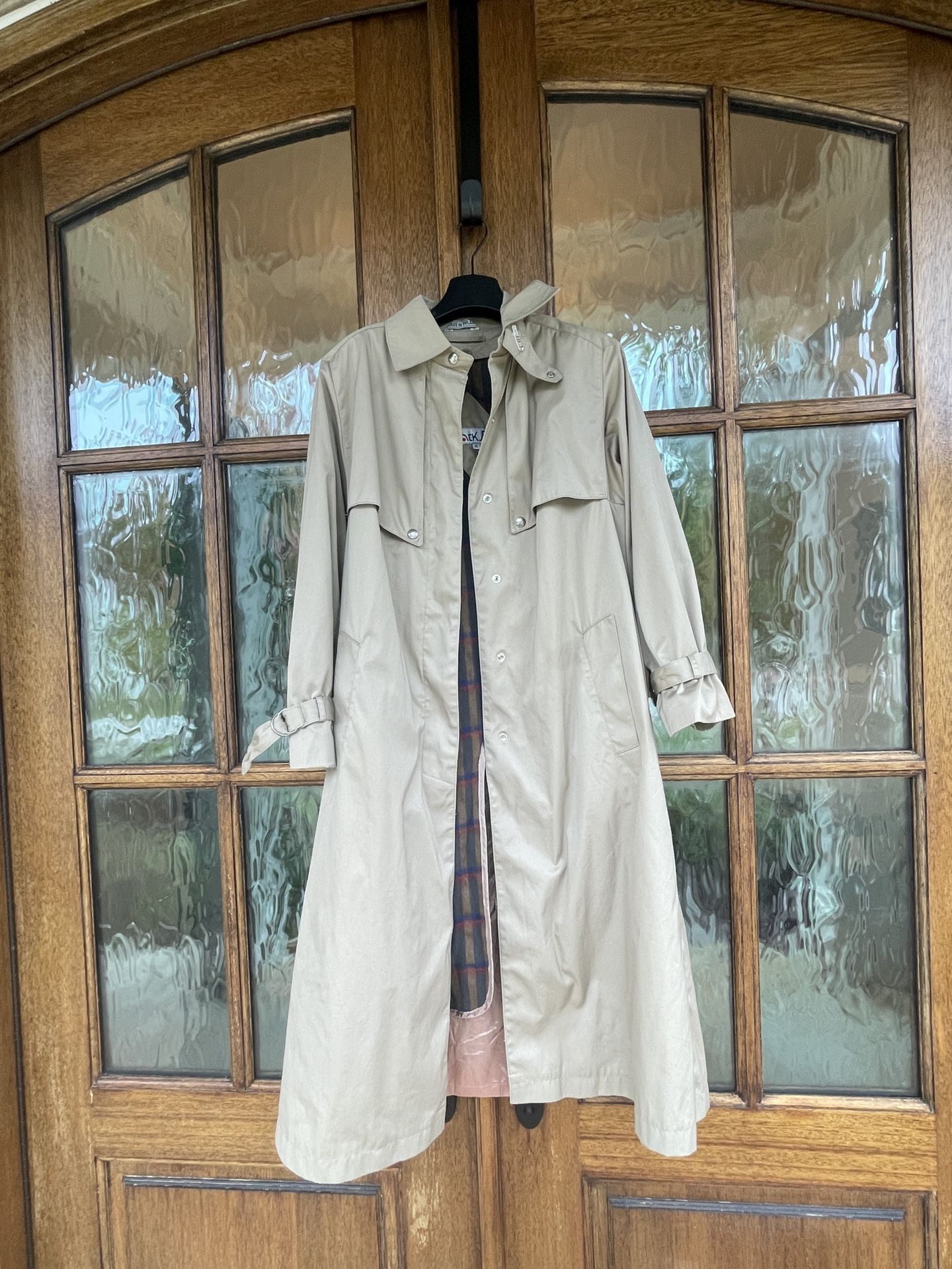 The Jack Set Size 14 beige Raincoat Removable Lining Made In Poland vtg trench