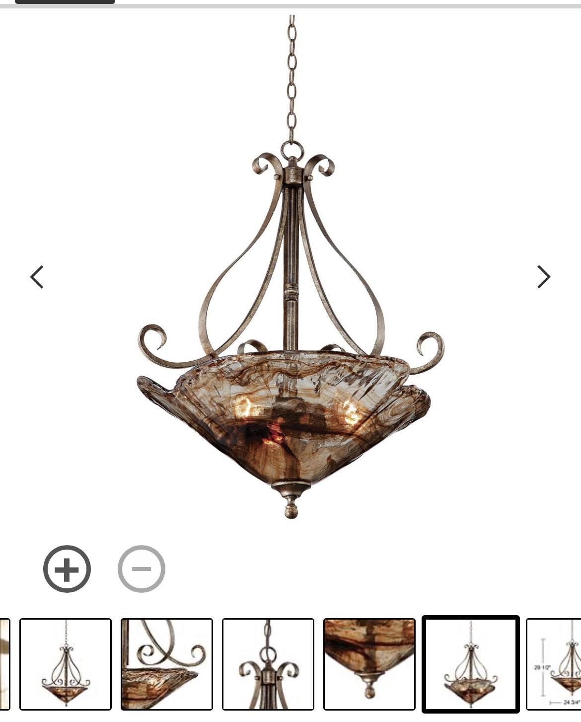 Franklin Iron Works Artisan Glass Pendant Light