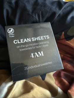 Clean Sheets 4AM 25 Individual Towelettes for Face