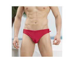 EASEJUICY Men's Swimwear Sexy Bikini Solid Swimming Briefs Low Waist with Drawstring
