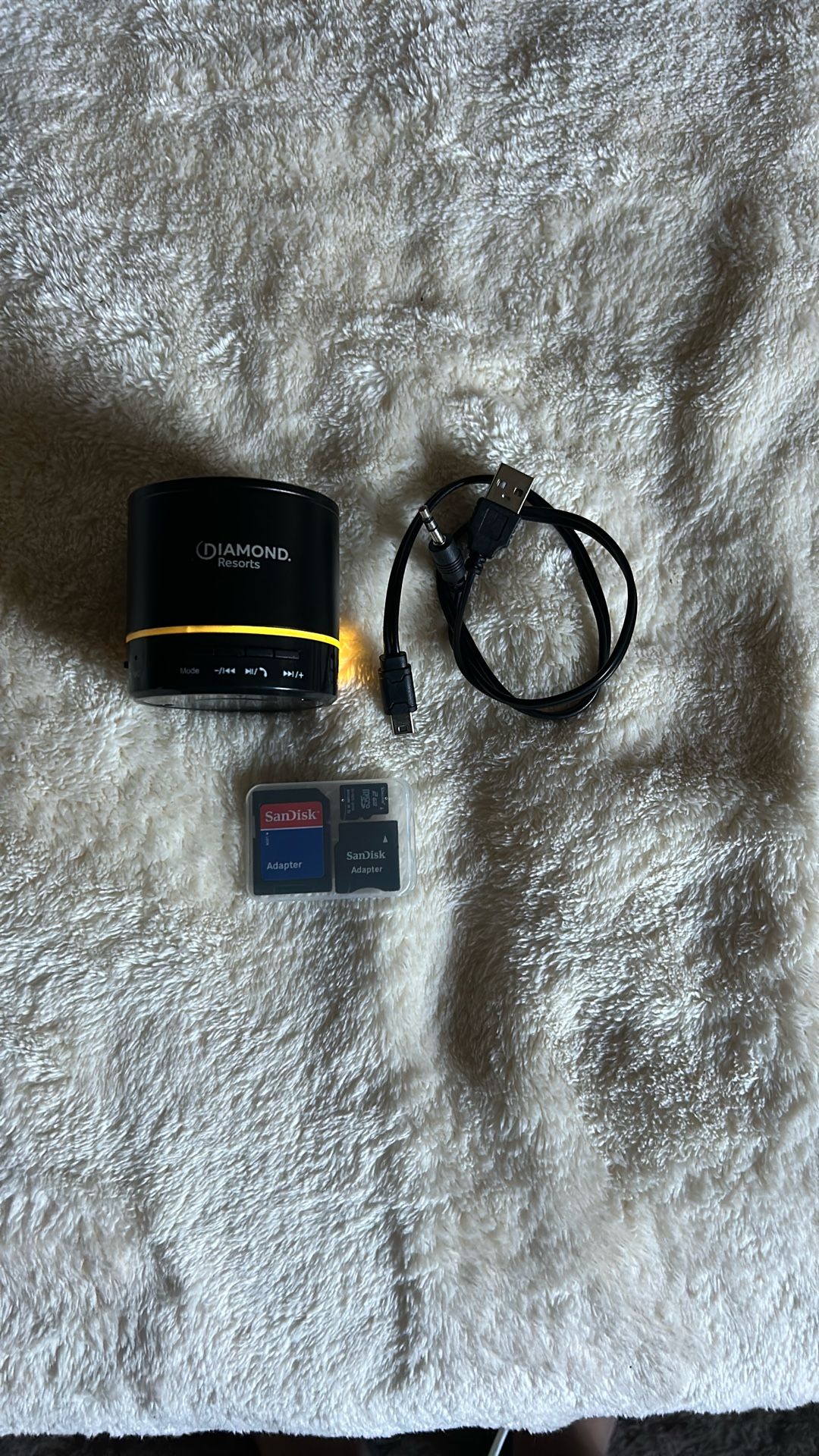 Small Bluetooth Speaker Radio Headphone USB Microphone Aux Micro SD