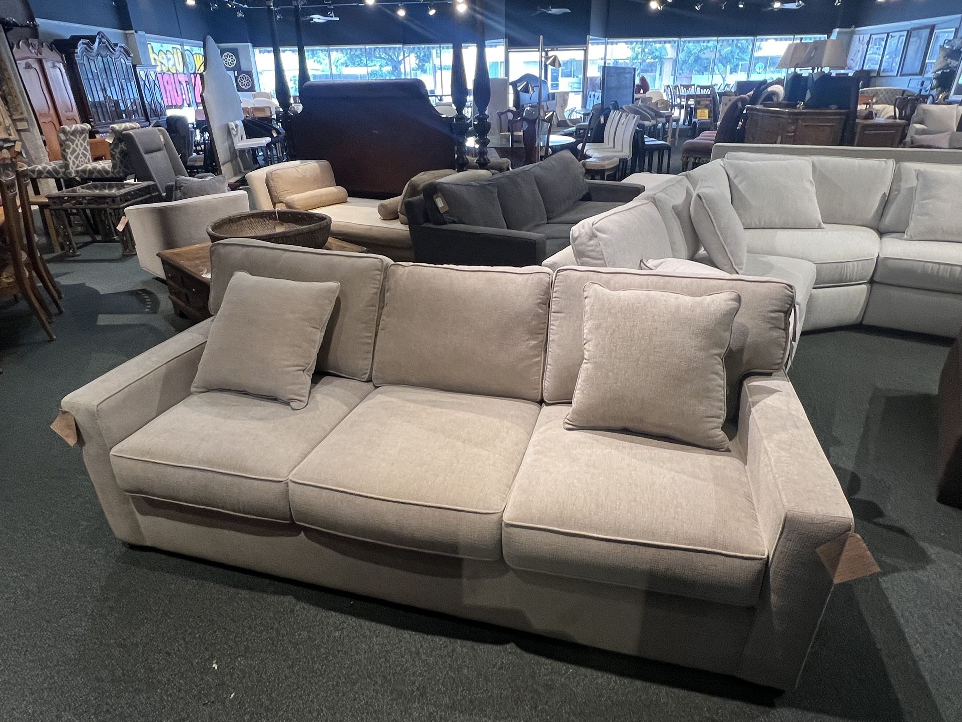 SLEEPER Macy's Queen 86"' Sleeper Sofa - Beige Fabric - AS IS - SKU: 88VX1F