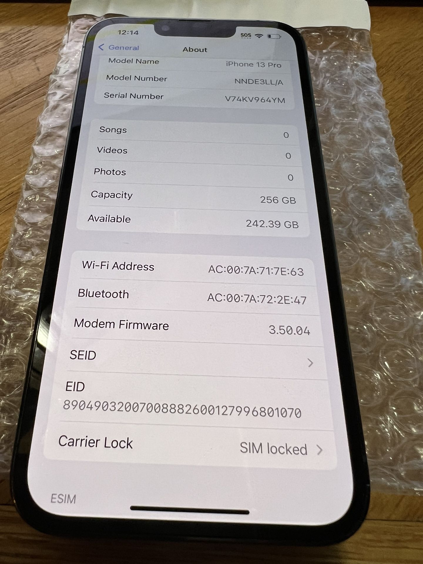 Unlocked iPhone 12 ProMax 256gb Blue