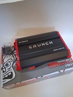 CRUNCH 3500 WATTS MONOBLOCK 1 OHM STABLE BUILT IN CROSSOVER WITH BASS CONTROL CAR AMPLIFIER