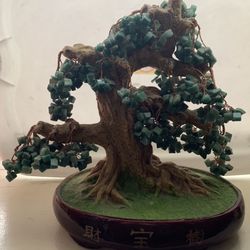 Decorative feng shui gemstone tree,