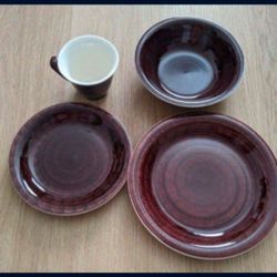 Dinnerware - Set Of 2 Each - Plates, Coffee Cups, Bowls -  New