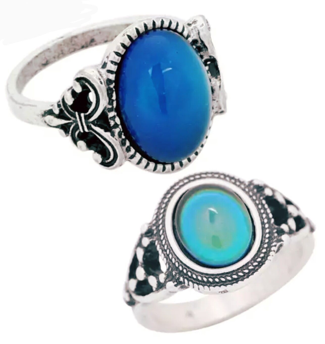 Handmade Color Change Mood Rings, 2 pcs