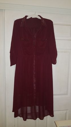 XL burgandy dress