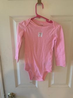 Simple Joys by Carter’s Pink Striped Baby Girl Onesie