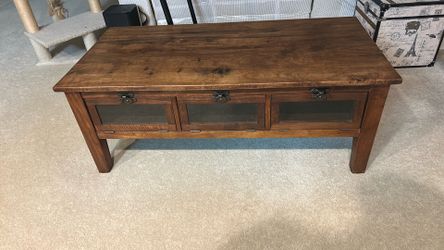 Solid wood coffee table